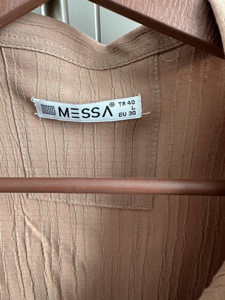 Bej Kısa Kollu Pilili Erkek Gömlek - Görsel 3