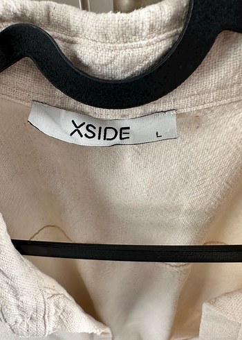 Düğmeli Beyaz Keten Kadın Midi Gömlek - Görsel 3