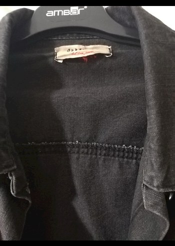 m Beden Siyah Düğmeli Oversize Kot Ceket