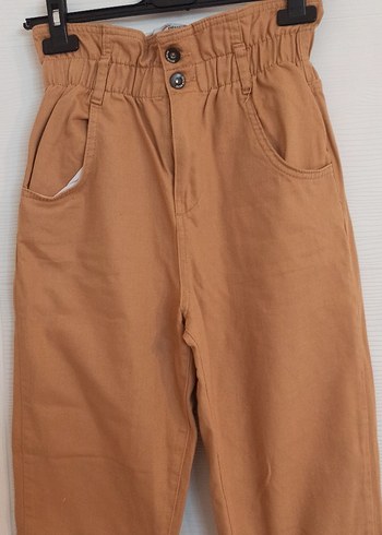 Diğer Bej Kemerli Kadın Boyfriend Pantolon