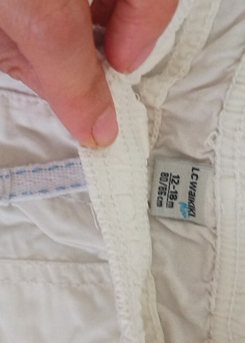 Beyaz Erkek Çocuk Pamuklu Şort - Görsel 2