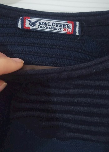 Erkek Lacivert Triko Kazak - Görsel 3