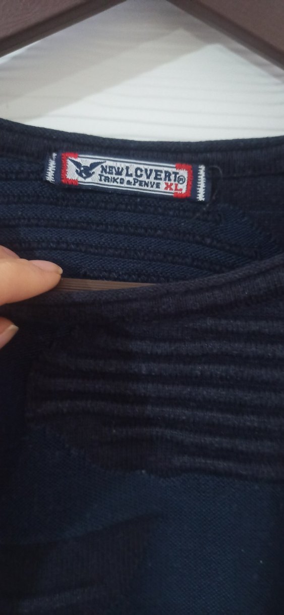 Erkek Lacivert Triko Kazak - Görsel 3