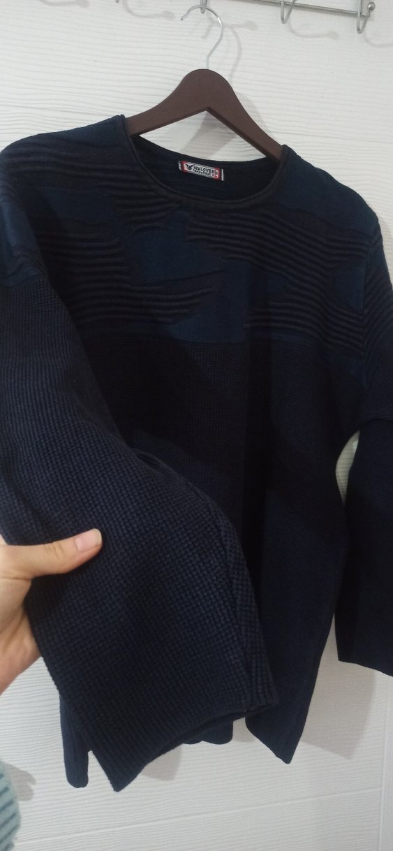 Erkek Lacivert Triko Kazak - Görsel 2