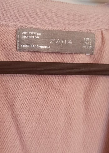 Zara Bej V Yaka Düğmeli Kadın Hırka