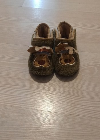 22 Beden haki Renk Kahverengi- Yeşil Erkek Çocuk Ev Terliği
