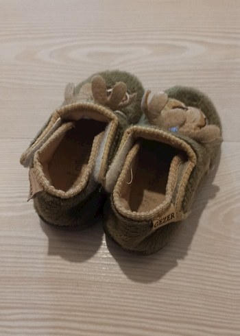 22 Beden Kahverengi- Yeşil Erkek Çocuk Ev Terliği