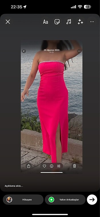 Gusto pembe straplez abiye