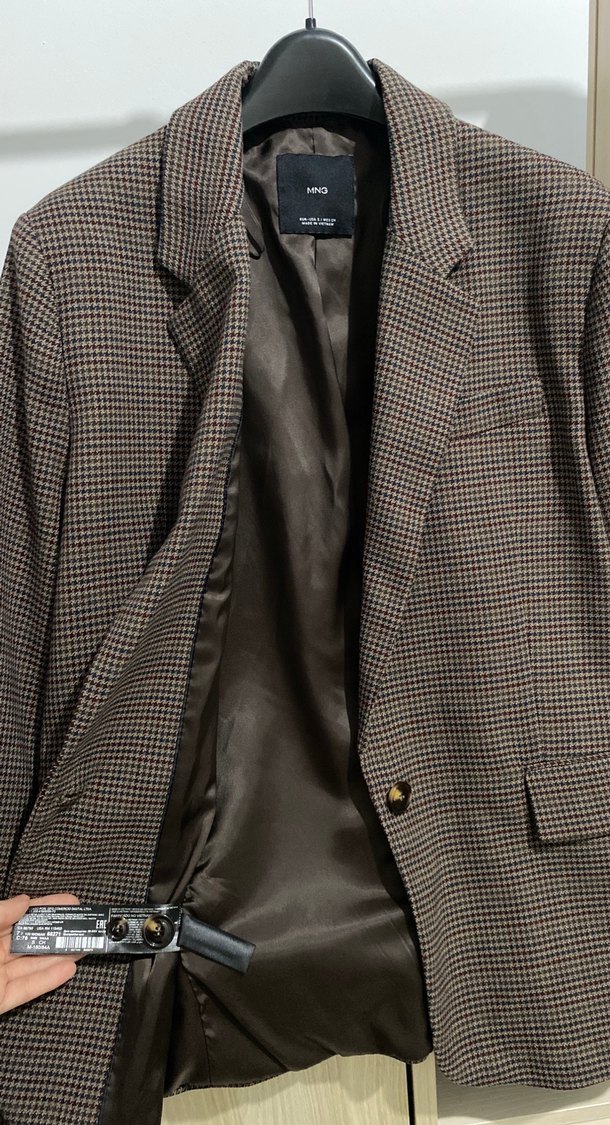 Kahverengi Düğmeli Kadın Blazer Ceket mango - Görsel 2