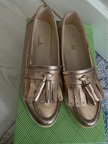 Bambi kadın rose gold loafer