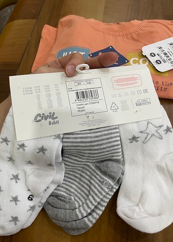 Gri Desenli Erkek Bebek Çorap Seti - Görsel 2