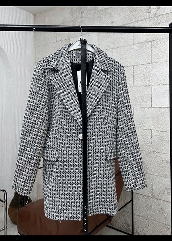 Düğmeli Gri Mini Kadın Blazer Ceket