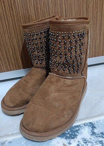 Kürklü Taba Süet Kadın Ugg bot - Görsel 2