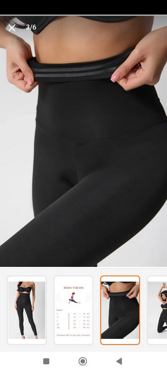 Siyah Elastik Kadın Korse Tayt - Görsel 3