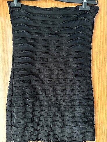 s Beden siyah Renk Zara Straplez mini elbise