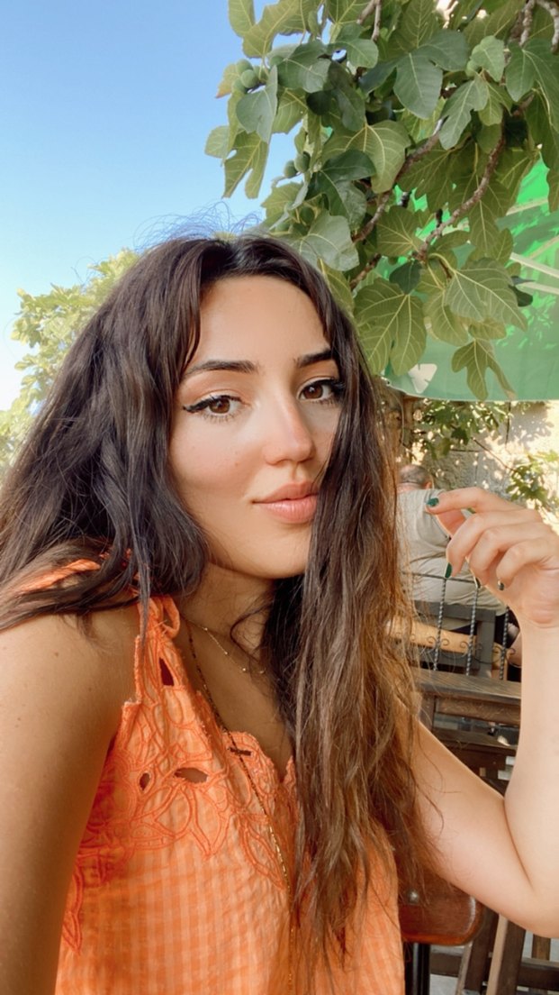 Turuncu Transparan Uzun Bohem Elbise - Görsel 2