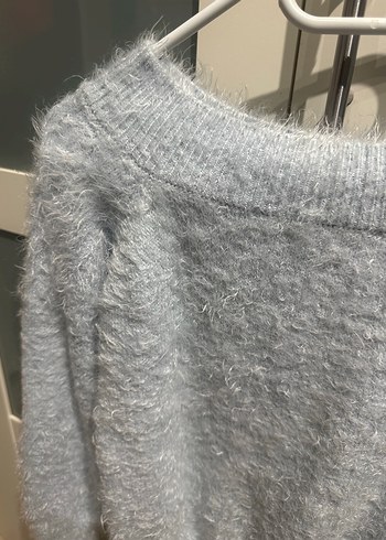 Bebek mavizi Kadın Uzun Kollu Triko Kazak - Görsel 2