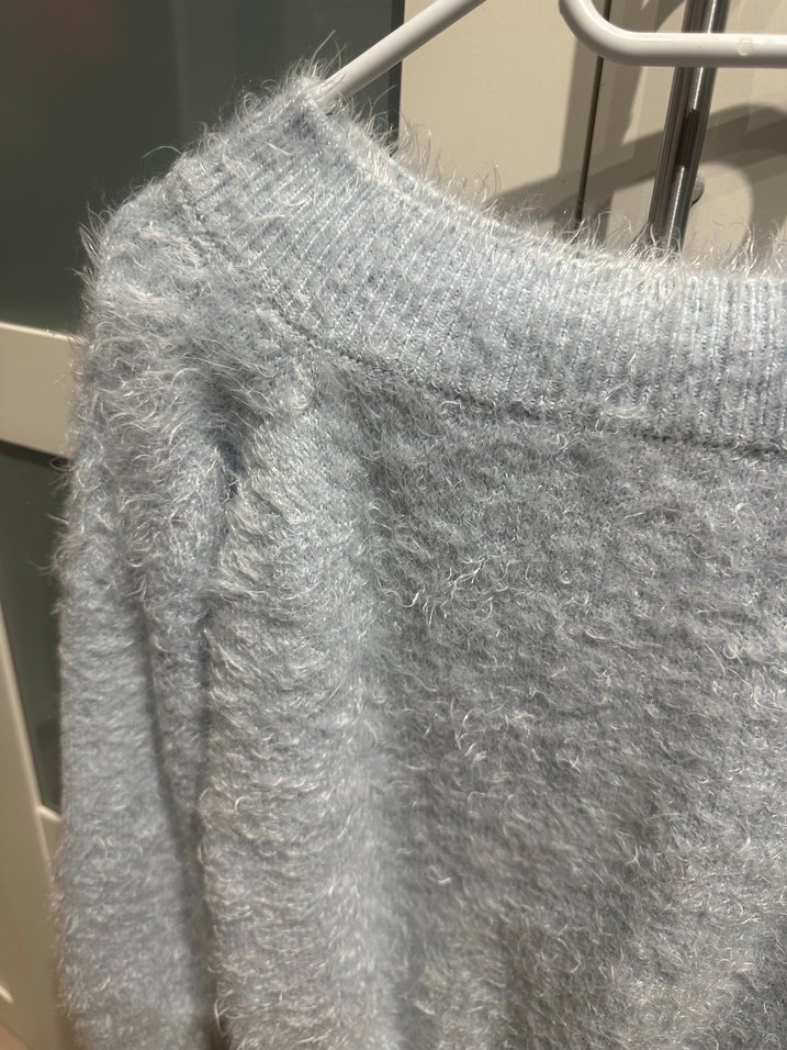 Bebek mavizi Kadın Uzun Kollu Triko Kazak - Görsel 2