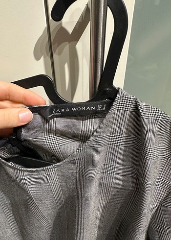 Gri Nakışlı Uzun Kollu Kadın Elbise - Görsel 3