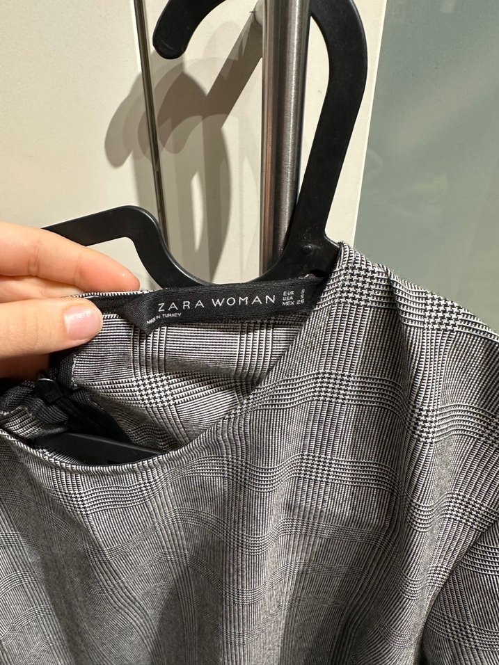 Gri Nakışlı Uzun Kollu Kadın Elbise - Görsel 3