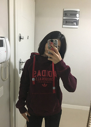 Adidas orjinal adidas sweatshirt kapşonlu