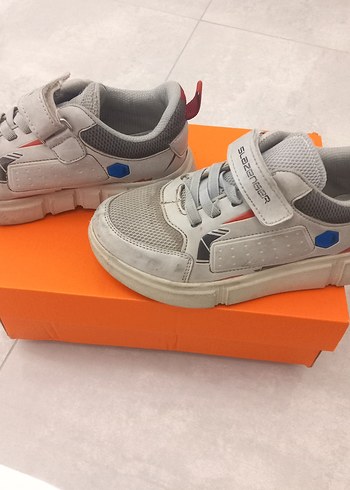 Erkek Çocuk Gri Beyaz Spor Ayakkabı - Görsel 2