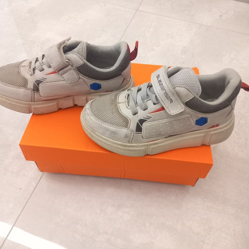 Erkek Çocuk Gri Beyaz Spor Ayakkabı - Görsel 2