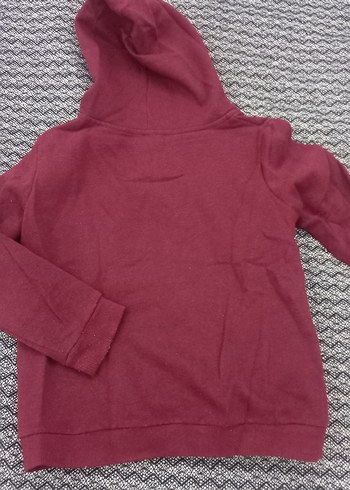 Bordo Kapüşonlu Rock Punk Sweatshirt - Görsel 3