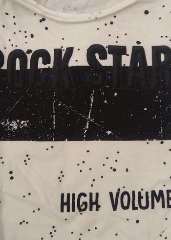 Beyaz Baskılı Rock Punk Erkek Sweatshirt - Görsel 2