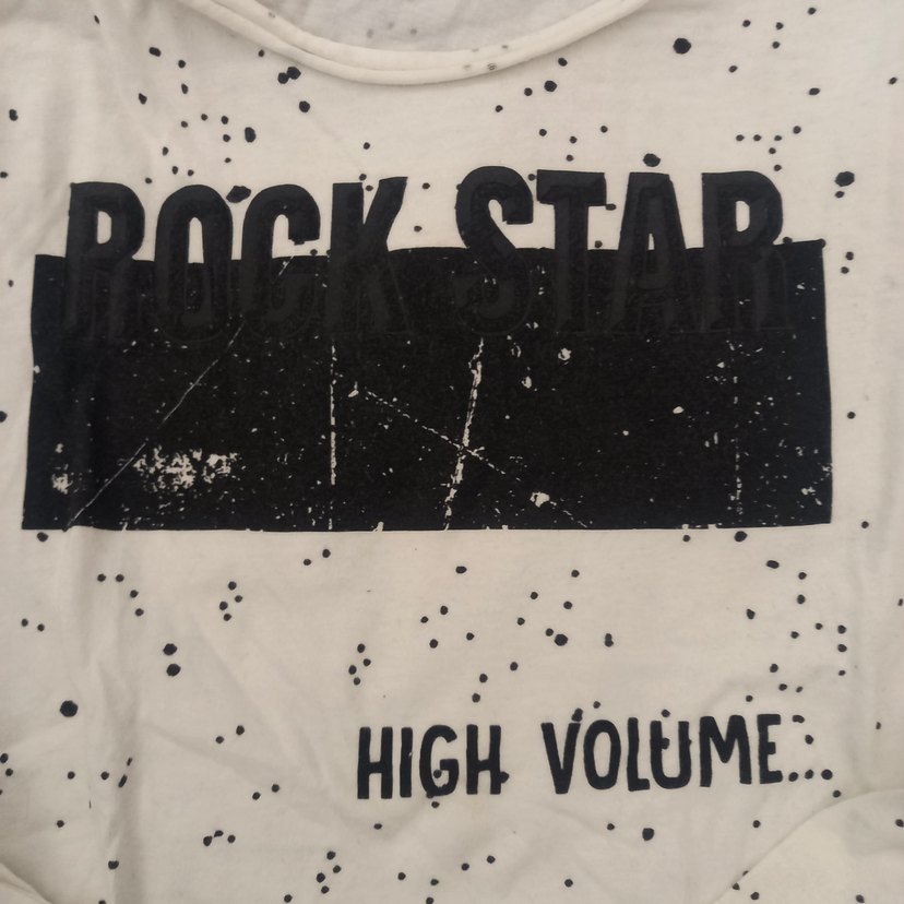 Beyaz Baskılı Rock Punk Erkek Sweatshirt - Görsel 2