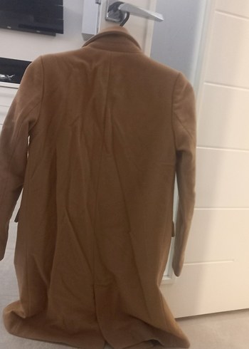 Zara Basic Bej Midi Kadın Kaban - Görsel 2