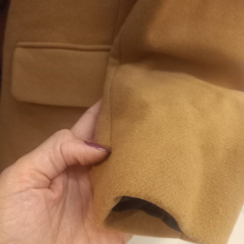 Zara Basic Bej Midi Kadın Kaban - Görsel 3