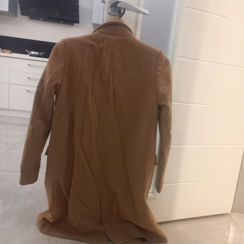 Zara Basic Bej Midi Kadın Kaban - Görsel 2