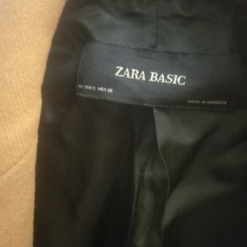 Zara Basic Bej Midi Kadın Kaban - Görsel 4