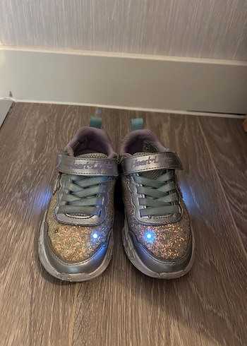 Kız Çocuk Simli Işıklı Spor Ayakkabı - Görsel 2