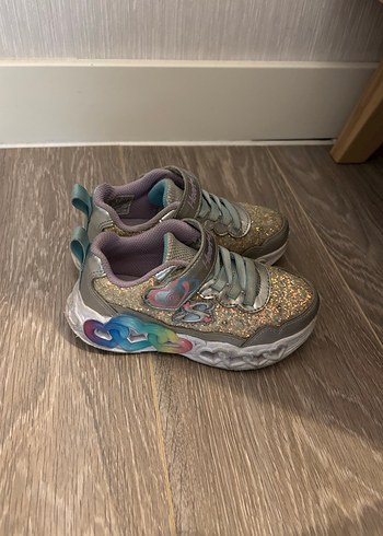 Kız Çocuk Simli Işıklı Spor Ayakkabı - Görsel 3