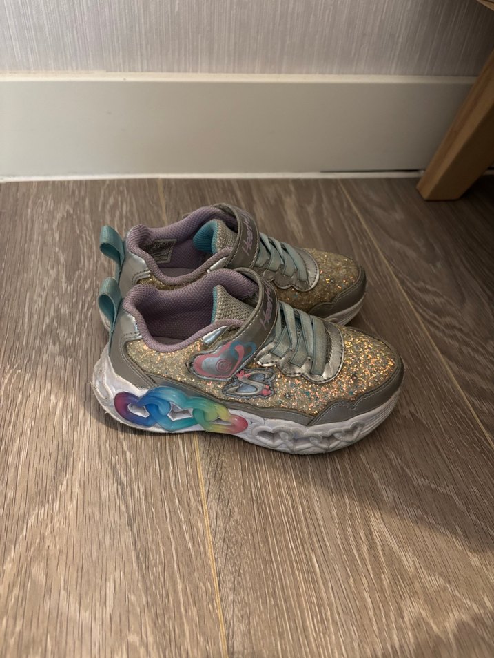 Kız Çocuk Simli Işıklı Spor Ayakkabı - Görsel 3