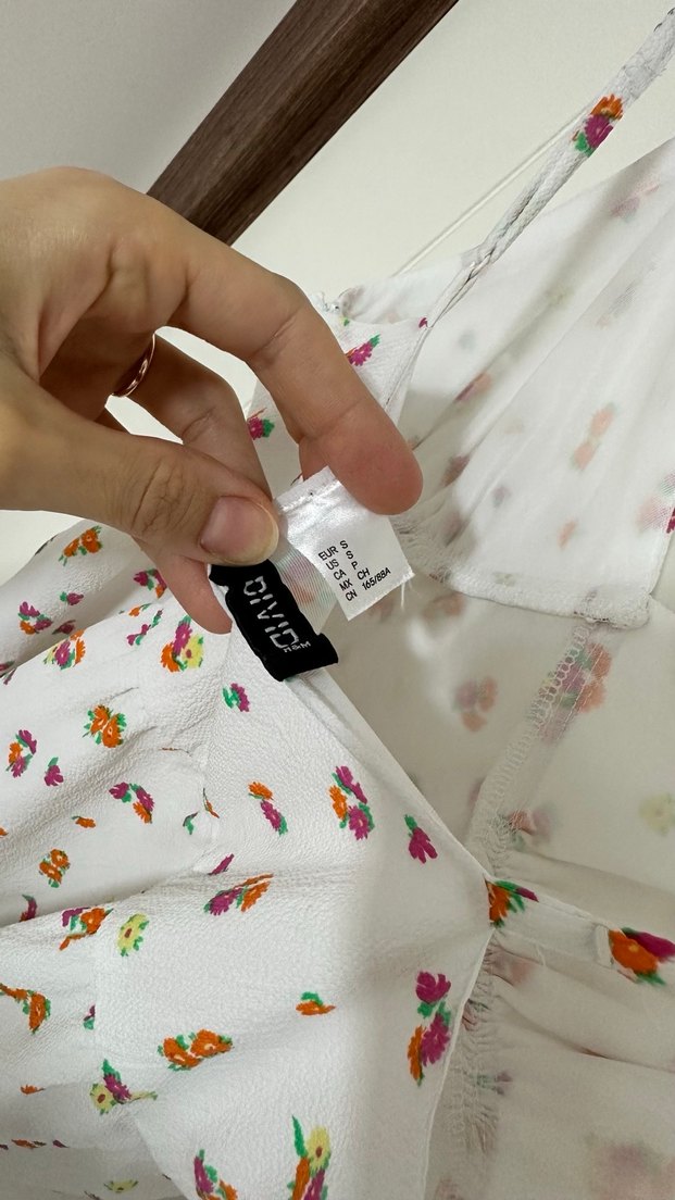 Beyaz Bohem V Yaka Midi Elbise - Görsel 5