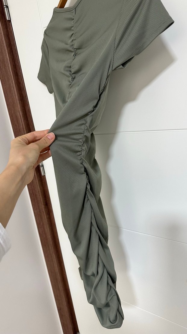 Bohem Gri Uzun Halter Elbise - Görsel 5