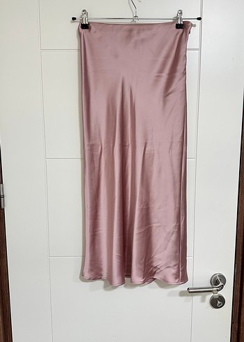 Pudra/Gülkurusu Saten Etek - Görsel 3