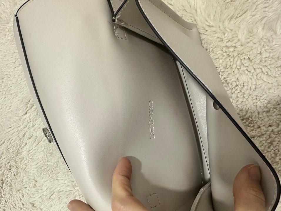 Minimalist Bej Deri Kadın Çanta - Görsel 2