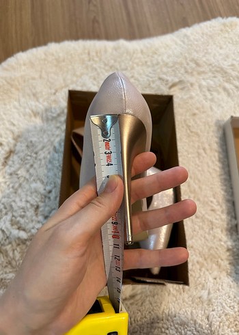 Pudra Parlak Kadın Stiletto - Görsel 5