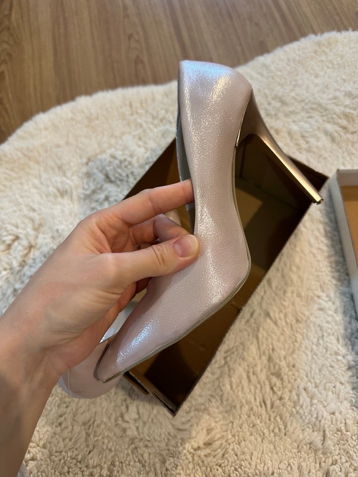 Pudra Parlak Kadın Stiletto - Görsel 3