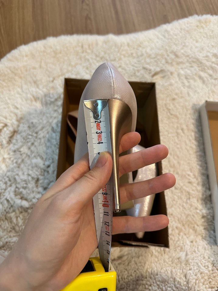 Pudra Parlak Kadın Stiletto - Görsel 5