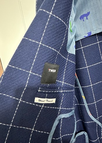 Damat Tween Lacivert Ekoseli Erkek Ceket - Görsel 3