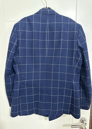 Damat Tween Lacivert Ekoseli Erkek Ceket - Görsel 5