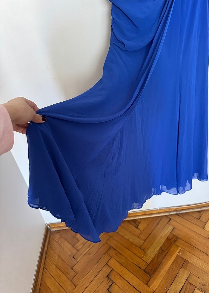 Şifon şık abiye 46 beden - Görsel 2