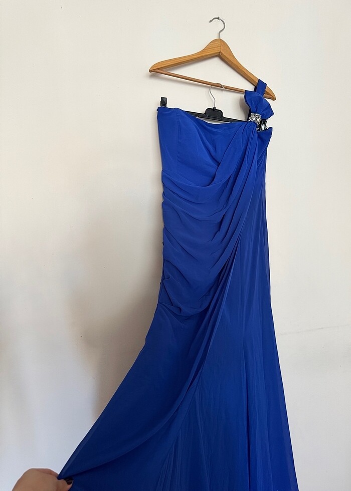 Şifon şık abiye 46 beden - Görsel 4