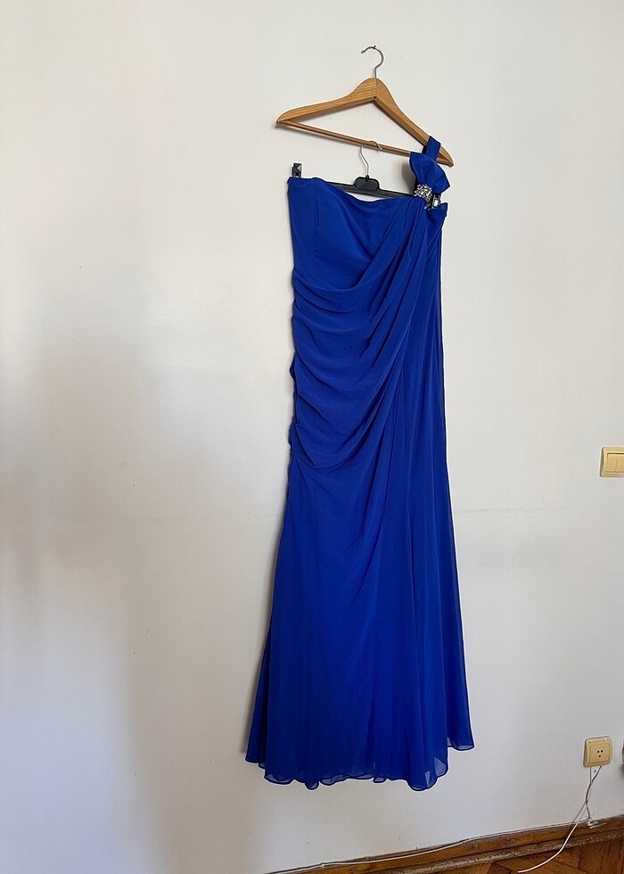 Şifon şık abiye 46 beden - Görsel 5