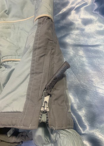 Gri Kapüşonlu Çocuk Kayak Tulumu - Görsel 2